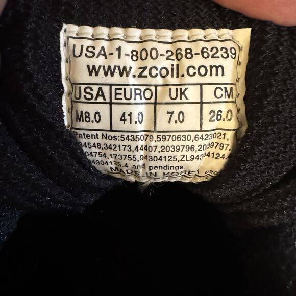 Z Coil Shoes Freedom 2000 Mens Size 8 Black Spring Heel Comfort Orthopedic Walk - Picture 5 of 7